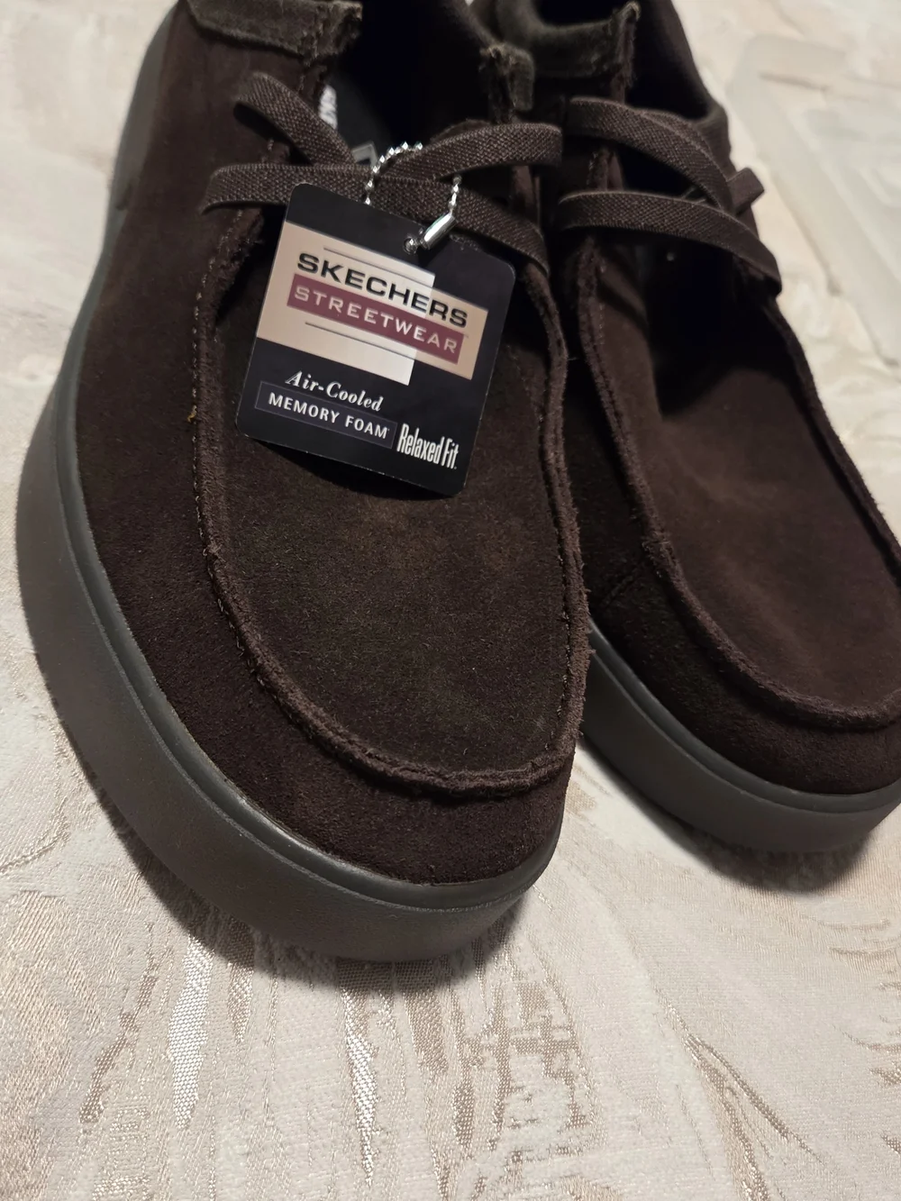 Skechers Streetwear Men's Brown Suede Casual Shoes
